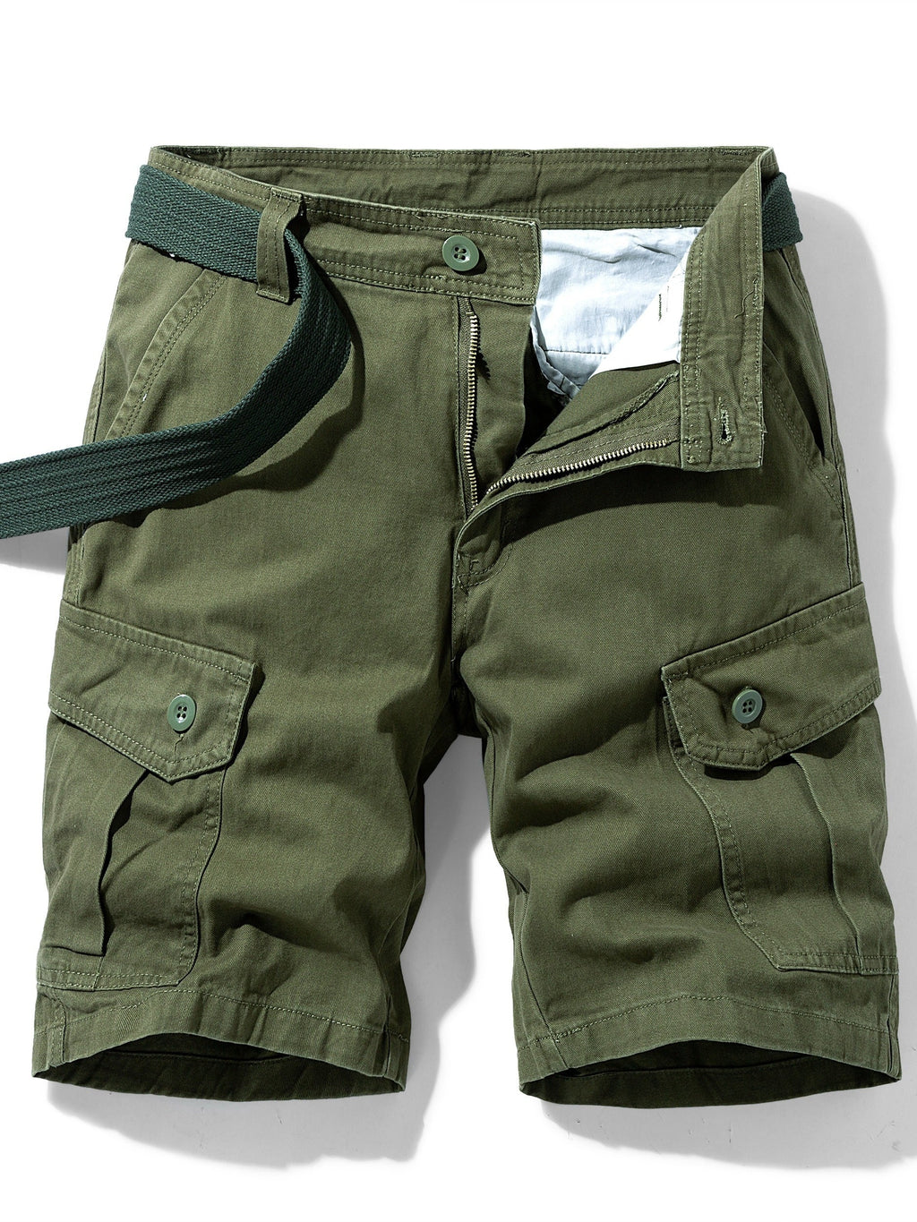 Short cargo homme ceinture intégrée