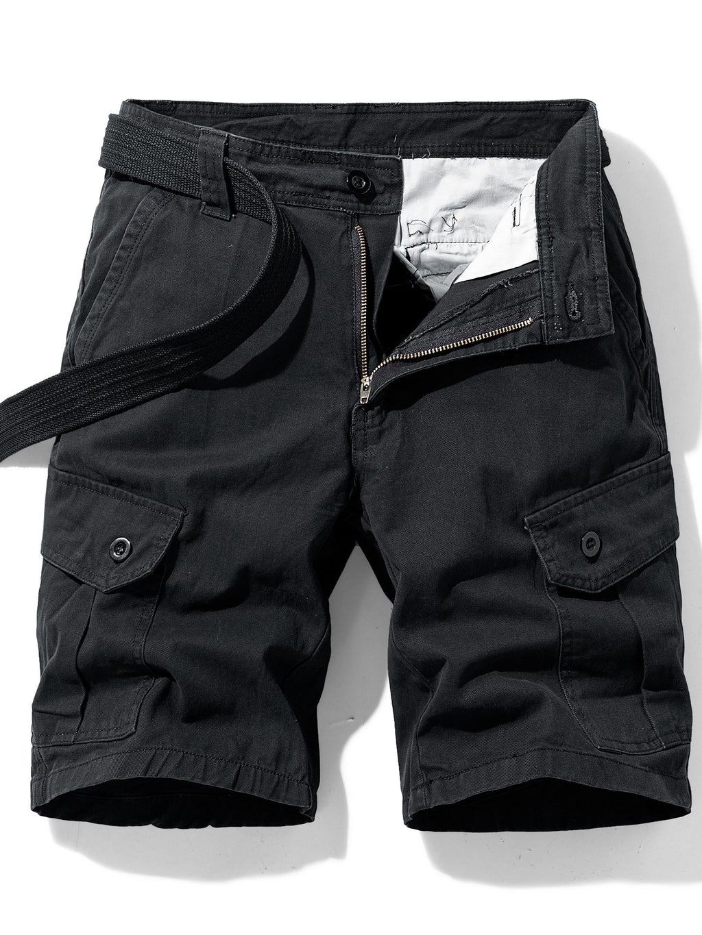 Short cargo homme ceinture intégrée