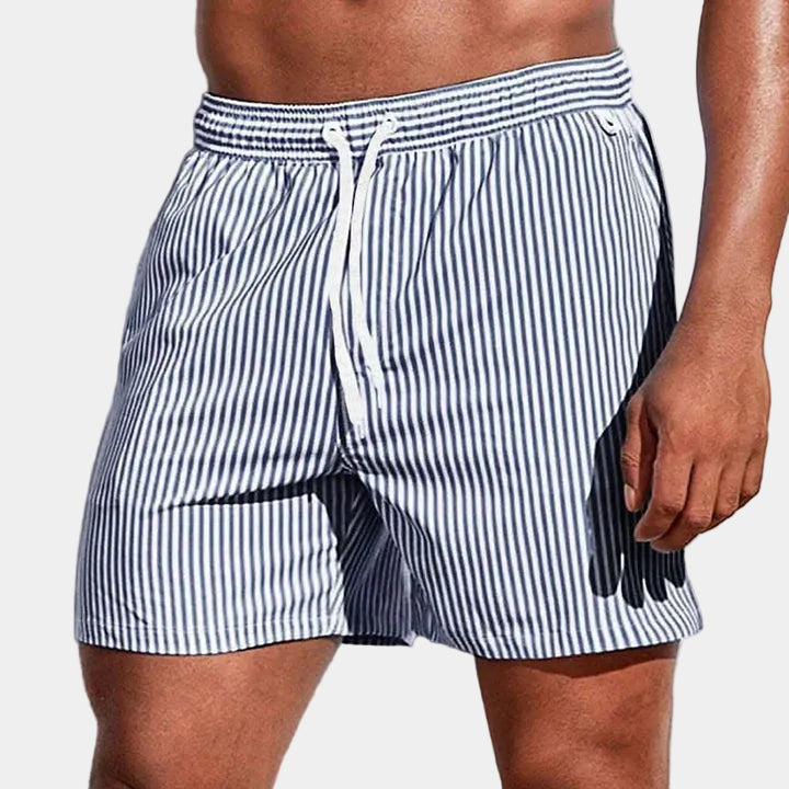 Short homme rayé à cordon