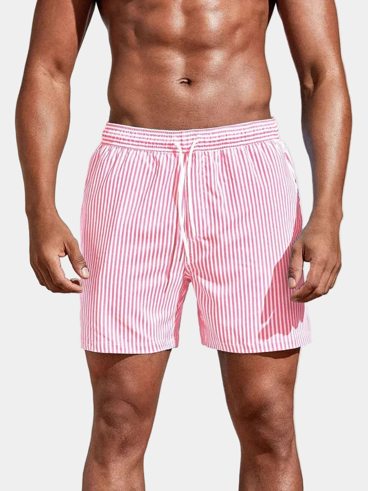 Short homme rayé à cordon